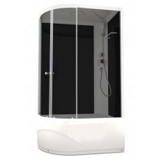 Душевая кабина Domani-Spa Delight High 120х80 R черные стенки, стекло тонированное