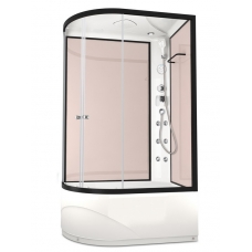Душевая кабина Domani-Spa Delight High 120х80 R стенки Pink cappuccino, стекло прозрачное, с гидромассажем