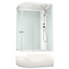 Душевая кабина Domani-Spa Delight High 120х80 R белые стенки, стекло прозрачное