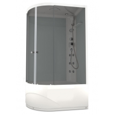 Душевая кабина Domani-Spa Delight High 120х80 R белые стенки, стекло тонированное, с гидромассажем