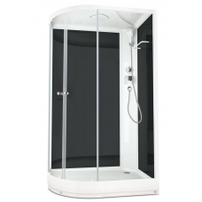 Душевая кабина Domani-Spa Delight 120х80 R черные стенки, стекло прозрачное