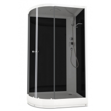 Душевая кабина Domani-Spa Delight 120х80 R черные стенки, стекло тонированное