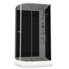 Душевая кабина Domani-Spa Delight 120х80 R черные стенки, стекло тонированное, с гидромассажем