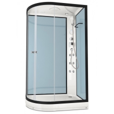 Душевая кабина Domani-Spa Delight 120х80 R стенки Dusty blue, стекло прозрачное, с гидромассажем