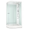 Душевая кабина Domani-Spa Delight 120х80 R белые стенки, стекло прозрачное, с гидромассажем