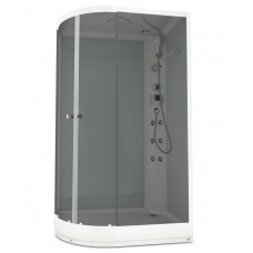 Душевая кабина Domani-Spa Delight 120х80 R белые стенки, стекло тонированное, с гидромассажем