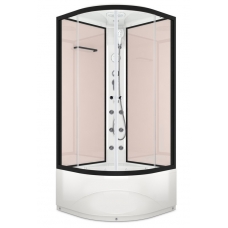 Душевая кабина Domani-Spa Delight High 90х90 стенки Pink cappuccino, стекло прозрачное, с гидромассажем