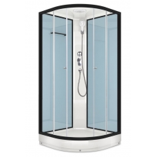 Душевая кабина Domani-Spa Delight 90х90 стенки Dusty blue, стекло прозрачное