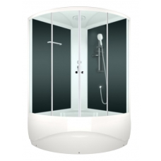 Душевая кабина Domani-Spa Vitality High 120х120 черные стенки, стекло сатин матированное