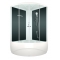 Душевая кабина Domani-Spa Vitality High 120х120 черные стенки, стекло сатин матированное