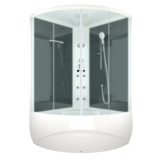 Душевая кабина Domani-Spa Vitality High 120х120 черные стенки, стекло сатин матированное, с гидромассажем