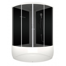 Душевая кабина Domani-Spa Vitality High 120х120 черные стенки, стекло тонированное