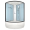 Душевая кабина Domani-Spa Vitality High 120х120 стенки Dusty blue, стекло прозрачное