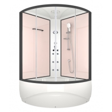Душевая кабина Domani-Spa Vitality High 120х120 стенки Pink cappuccino, стекло прозрачное, с гидромассажем