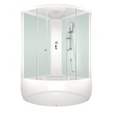 Душевая кабина Domani-Spa Vitality High 120х120 белые стенки, стекло прозрачное
