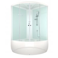 Душевая кабина Domani-Spa Vitality High 120х120 белые стенки, стекло сатин матированное