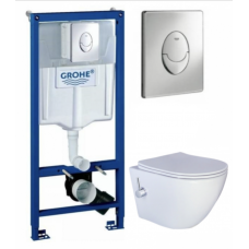 Комплект Grohe Rapid SL 38721001 + унитаз Esbano Teruel-WBN безободковый с функцией биде