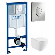 Комплект Система инсталляции Grohe Rapid SL 38721001 + унитаз Fubini FB001 Victoria безободковый