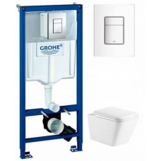 Комплект Система инсталляции Grohe Rapid SL 38772001 + унитаз Fubini FB003 Jevel безободковый