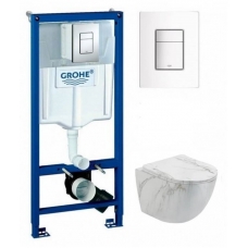 Комплект Система инсталляции Grohe Rapid SL 38772001 + унитаз SantiLine SL-5005MRB безободковый