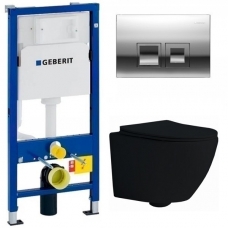 Комплект Система инсталляции Geberit Duofix UP100 458.103.00.1 + унитаз Grossman GR-4455BMS безободковый с сиденьем