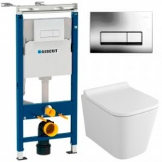 Комплект Geberit Duofix 458.125.21.1 + унитаз OWL Vatter Ruta-H mini OWLT190403 безободковый