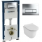 Комплект Система инсталляции Geberit Duofix 458.128.21.1 + унитаз Owl 1975 Cirkel-H OWLT190201 безободковый