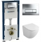 Комплект Система инсталляции Geberit Duofix 458.128.21.1 + унитаз Owl 1975 Cirkel-H OWLT190302 безободковый