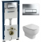 Комплект Система инсталляции Geberit Duofix 458.128.21.1 + унитаз Owl 1975 Cirkel-H OWLT190701 безободковый