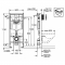 Комплект Система инсталляции Grohe Rapid SL 38721001 + унитаз Cerutti 2617E matt black безободковый