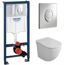 Комплект Система инсталляции Grohe Rapid SL 38721001 + унитаз Owl 1975 Cirkel-H OWLT190101 безободковый