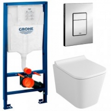 Комплект Система инсталляции Grohe Rapid SL 38772001 + унитаз OWL Vatter Ruta-H mini OWLT190403 безободковый