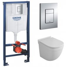 Комплект Система инсталляции Grohe Rapid SL 38772001 + унитаз Owl 1975 Cirkel-H OWLT190101 безободковый