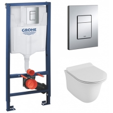 Комплект Система инсталляции Grohe Rapid SL 38772001 + унитаз Owl 1975 Cirkel-H OWLT190201 безободковый