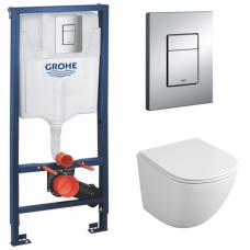 Комплект Система инсталляции Grohe Rapid SL 38772001 + унитаз Owl 1975 Cirkel-H OWLT190302 безободковый