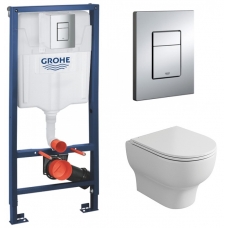 Комплект Система инсталляции Grohe Rapid SL 38772001 + унитаз Owl 1975 Cirkel-H OWLT190701 безободковый