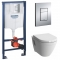 Комплект Система инсталляции Grohe Rapid SL 38772001 + унитаз VitrA S50 5740B003 Rim-ex с сиденьем
