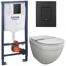 Комплект Система инсталляции Grohe Rapid SL 38811KF0 с кнопкой смыва + унитаз Bloomix Matrix 2.0 T12601R/UF1 безободковый