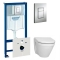 Комплект Система инсталляции для унитазов Grohe Rapid SL 38772001 с кнопкой смыва + Унитаз VitrA S50 5318B с сиденьем