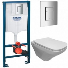 Комплект Система инсталляции Grohe Solido 38811000 + унитаз Bloomix Main 1208 безободковый