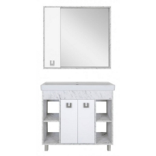 Мебель для ванной Misty Мия 90 L белый, серый