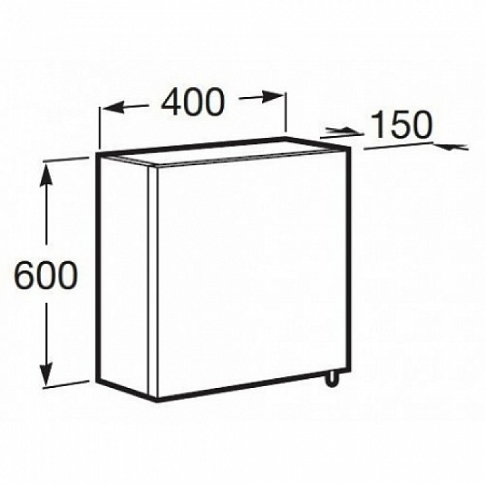 Зеркальный шкаф 40