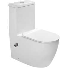 Унитаз-моноблок SantiLine SL-5011SM-BD безободковый, с биде и смесителем Унитаз-моноблок SantiLine SL-5011SM-BD безободковый, с биде и смесителем