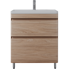 Тумба с раковиной Style Line Атлантика 70 Люкс Plus, напольная, ясень перламутр