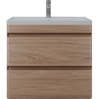 Тумба с раковиной Style Line Атлантика 70 Люкс Plus, подвесная, ясень перламутр Тумба с раковиной Style Line Атлантика 70 Люкс Plus, подвесная, ясень перламутр