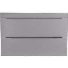 Тумба с раковиной Style Line Бергамо Мини 90 Люкс Plus подвесная, антискрейтч серая