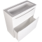 Тумба с раковиной Style Line Бергамо Мини 90 Люкс Plus напольная, антискрейтч белая