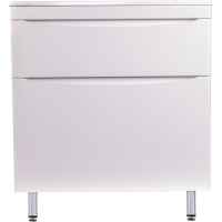 Тумба с раковиной Style Line Бергамо Мини 90 Люкс Plus напольная, антискрейтч белая