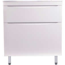 Тумба с раковиной Style Line Бергамо Мини 90 Люкс Plus напольная, антискрейтч белая