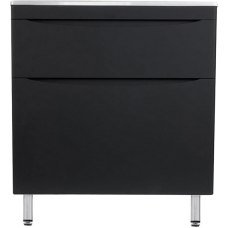 Тумба с раковиной Style Line Бергамо Мини 90 Люкс Plus напольная, антискрейтч черная